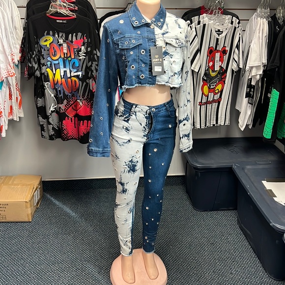 BAD AND BOUJEE DENIM SETS - Picture 1 of 3